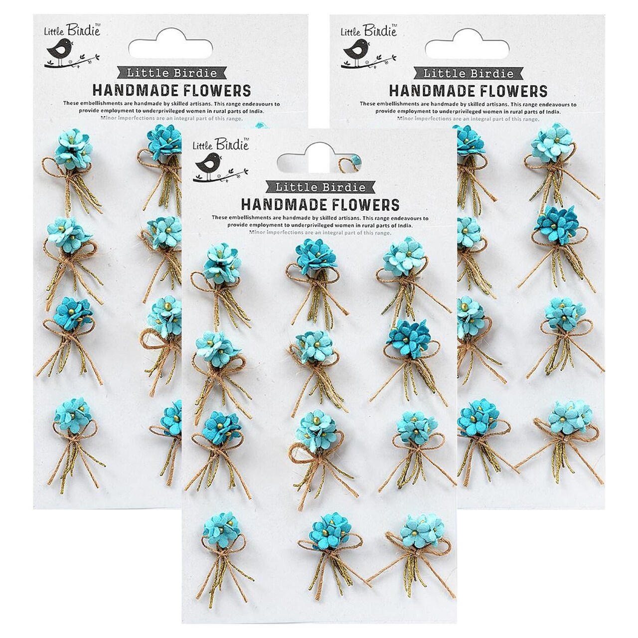 Pack of 3 - Little Birdie Paper Bouquet 12/Pkg-Song Of The Sea